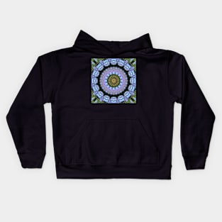 Circuitboard fire Kaleidoscope Pattern (Seamless) 8 Kids Hoodie